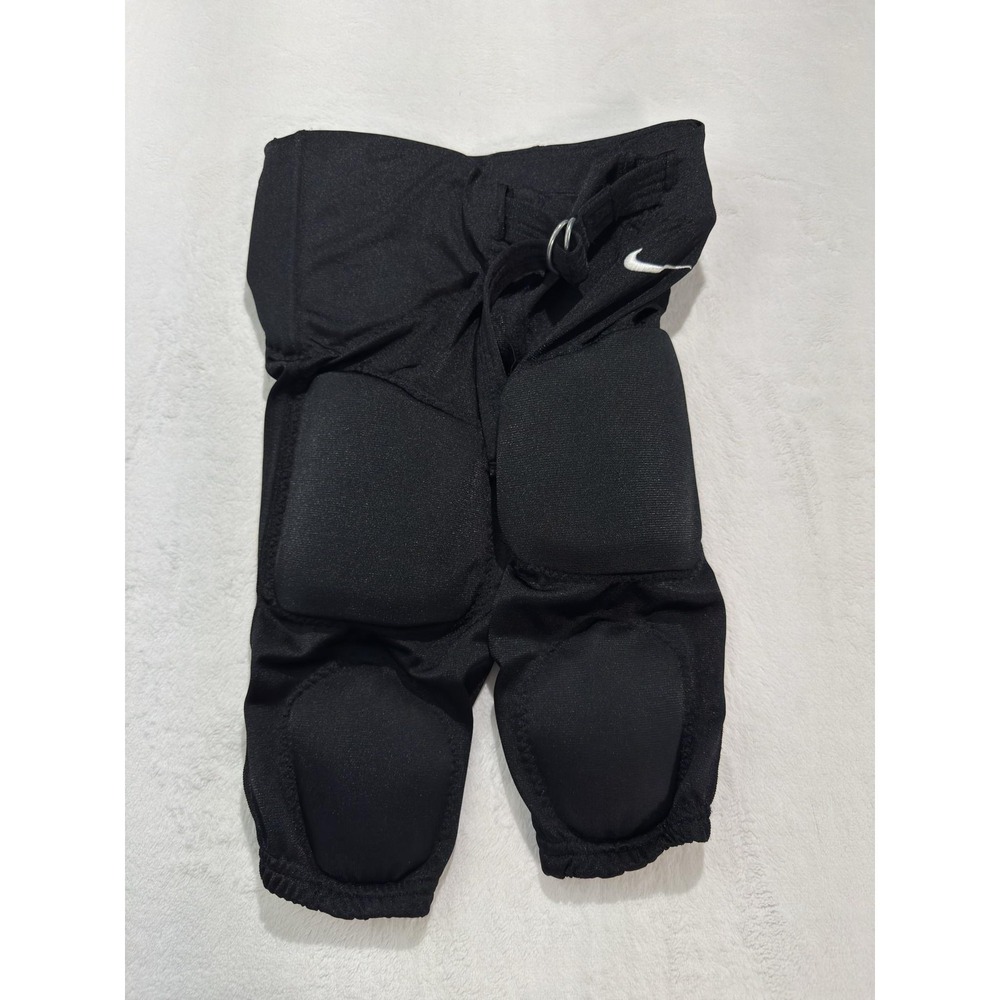 Nike Padded Football Pants Boys Small Black Integrated Thigh Knee Pads Gear